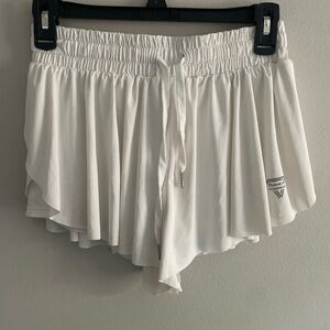 transcend white short skirt